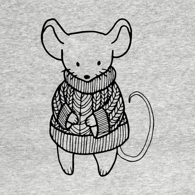 Cute Mouse In A Sweater by swagmaven